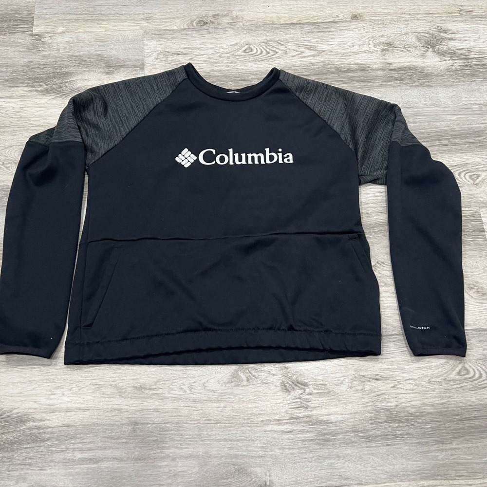 Columbia Pullover Sweatshirt Omni-Wick Athletic Top‎ Layer Black L